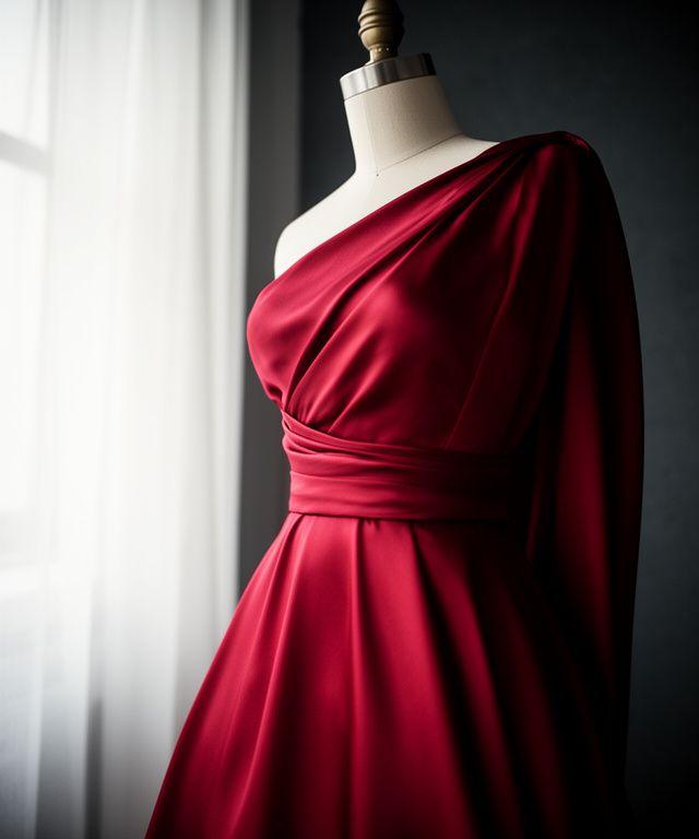 Elegantly draped evening gown indicating professional standards