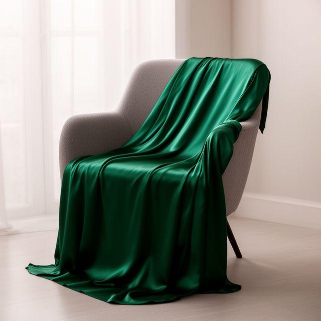 Emerald silk dress
